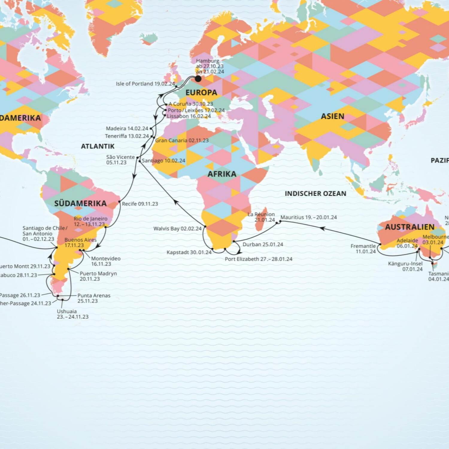 Weltreise mit AIDAsol