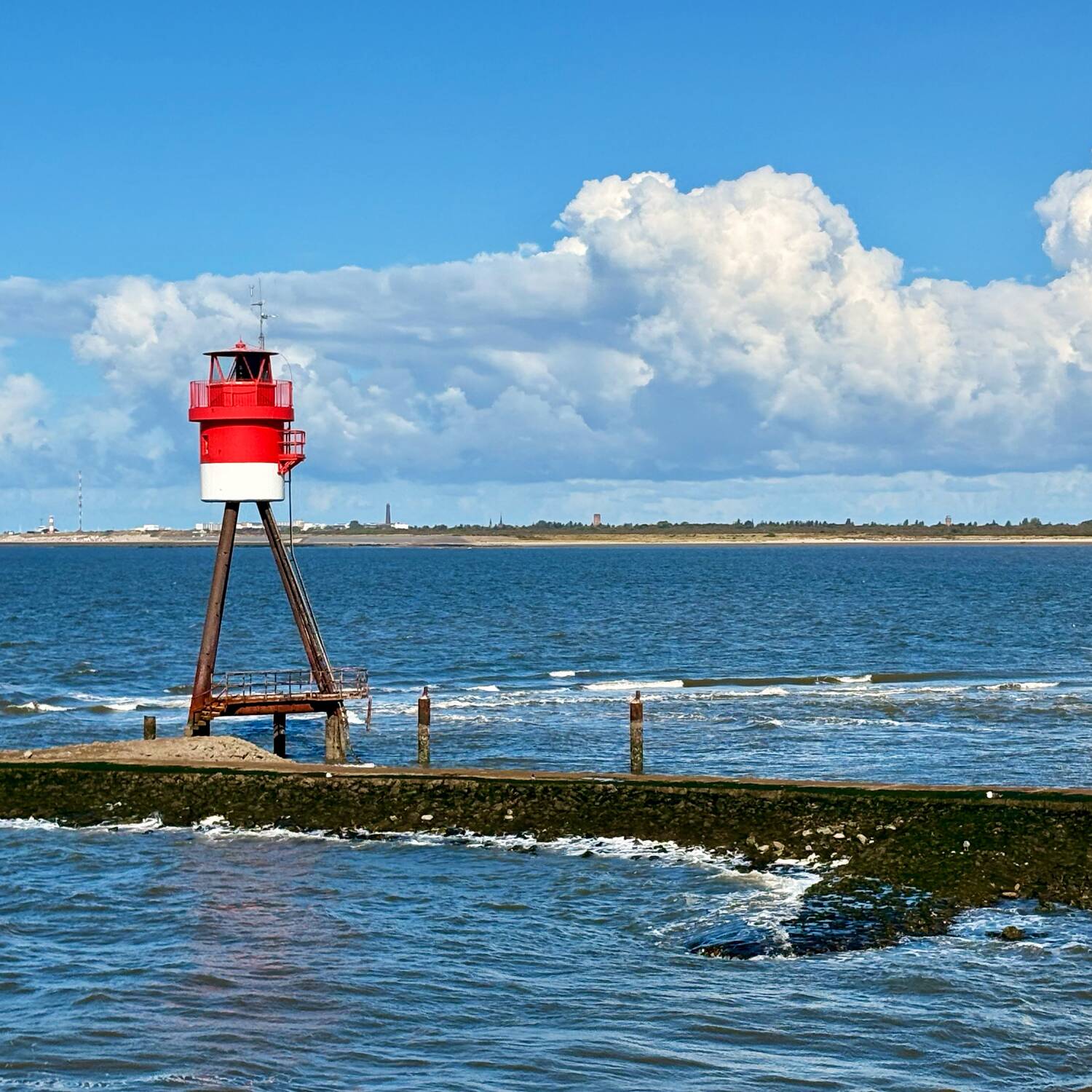 Borkum mit Pa und Geschwistern