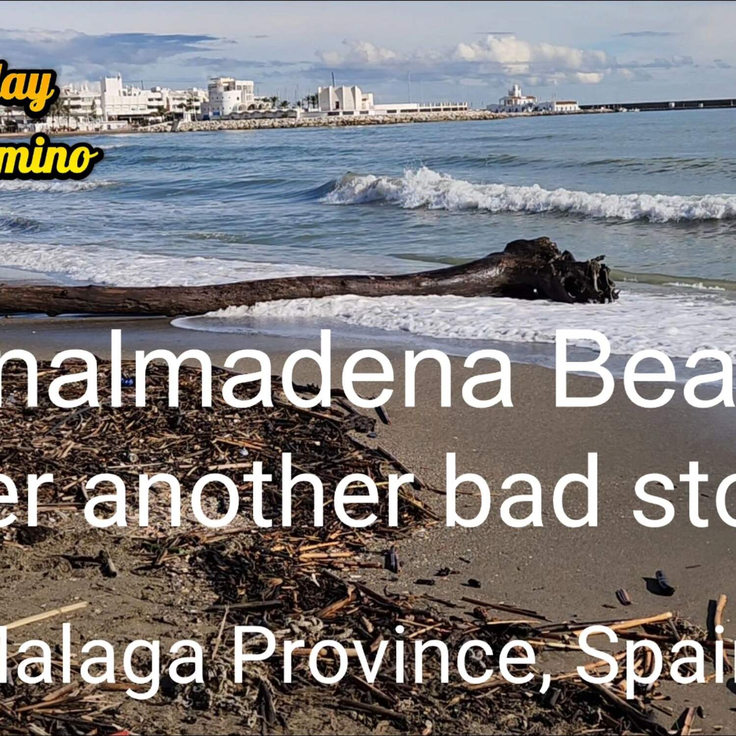Benalmadena Beach after storm