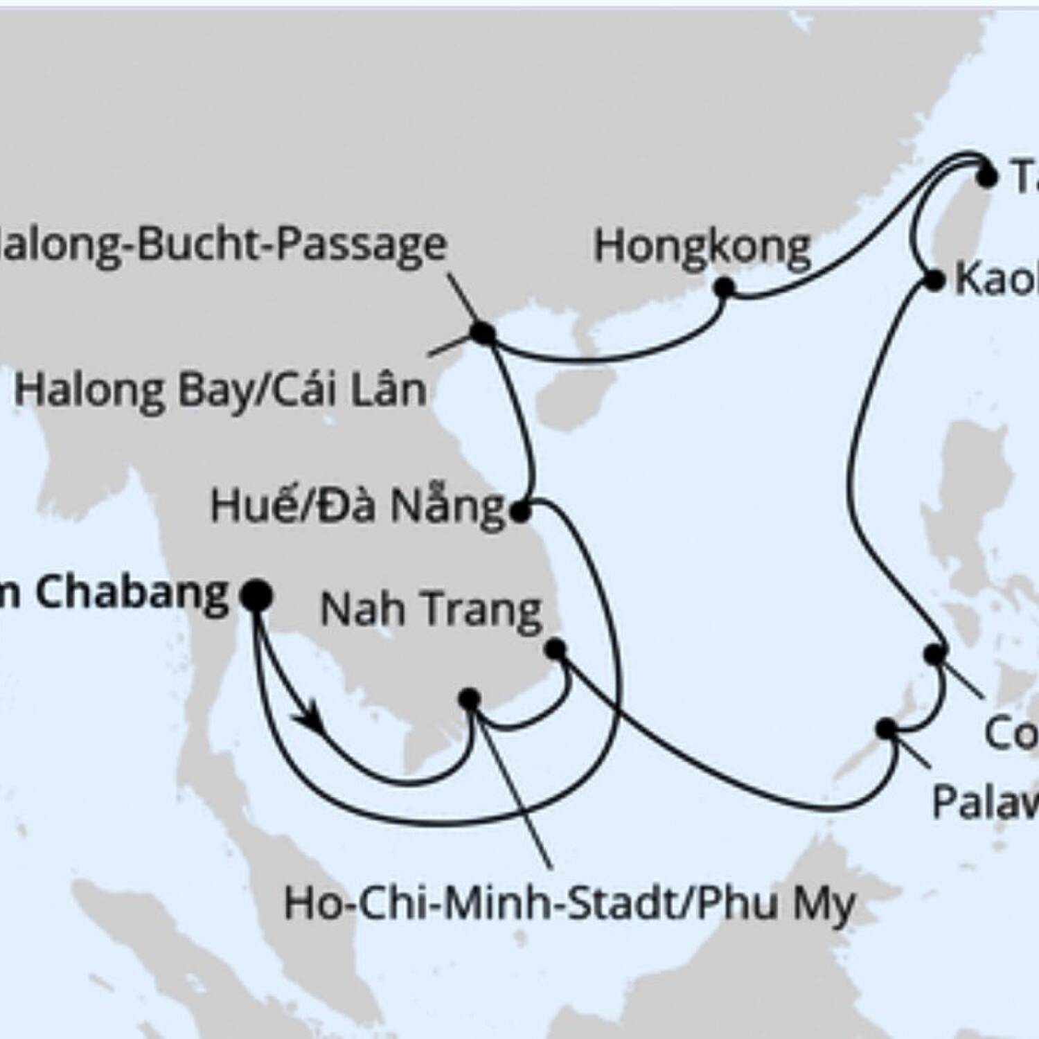 AIDAbella Feiertagsreise Asien