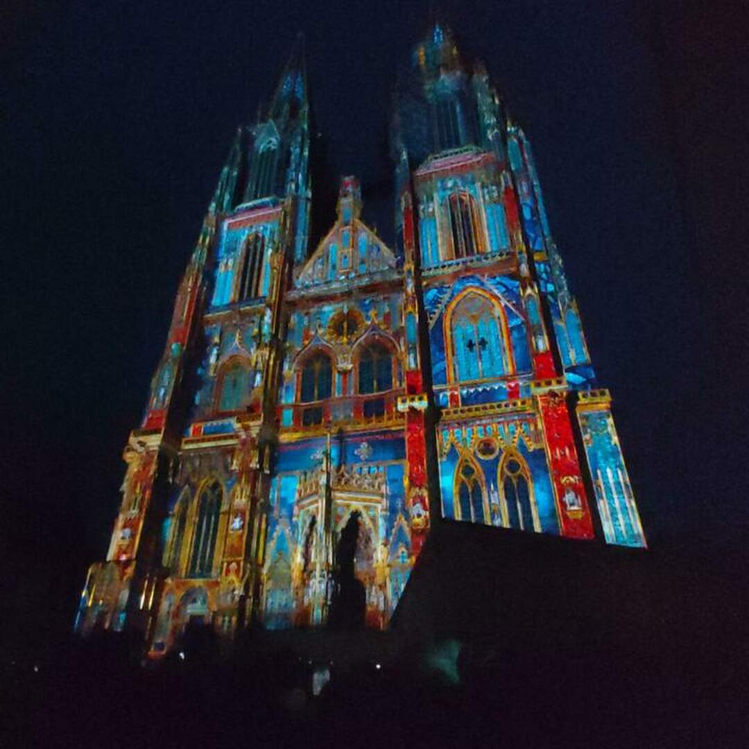 Lasershow am Dom in Regensburg