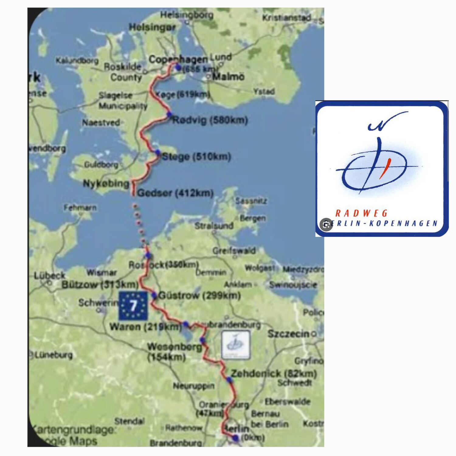 Kopenhagen - Berlin Radfernweg