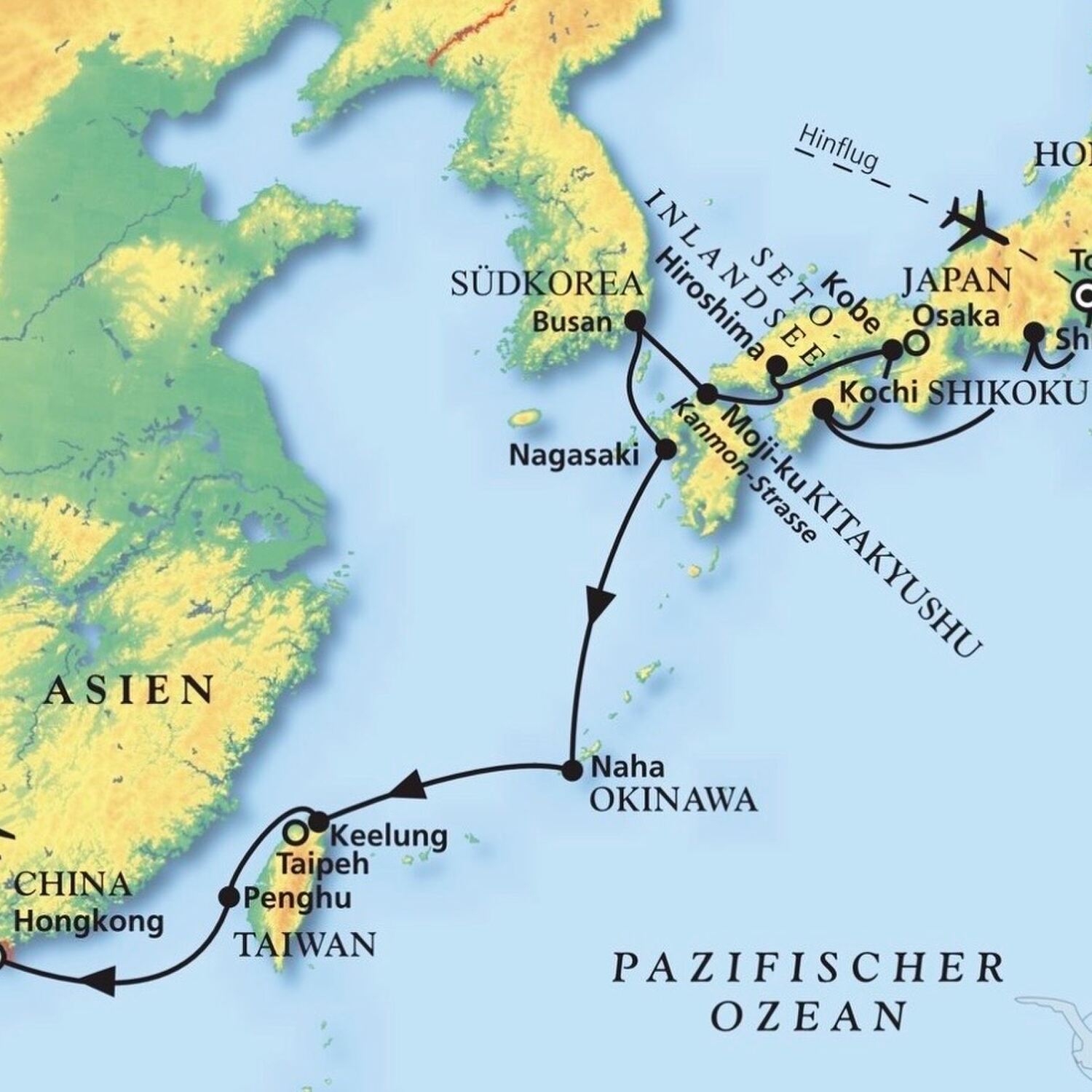 Von Tokyo nach Hongkong 2026