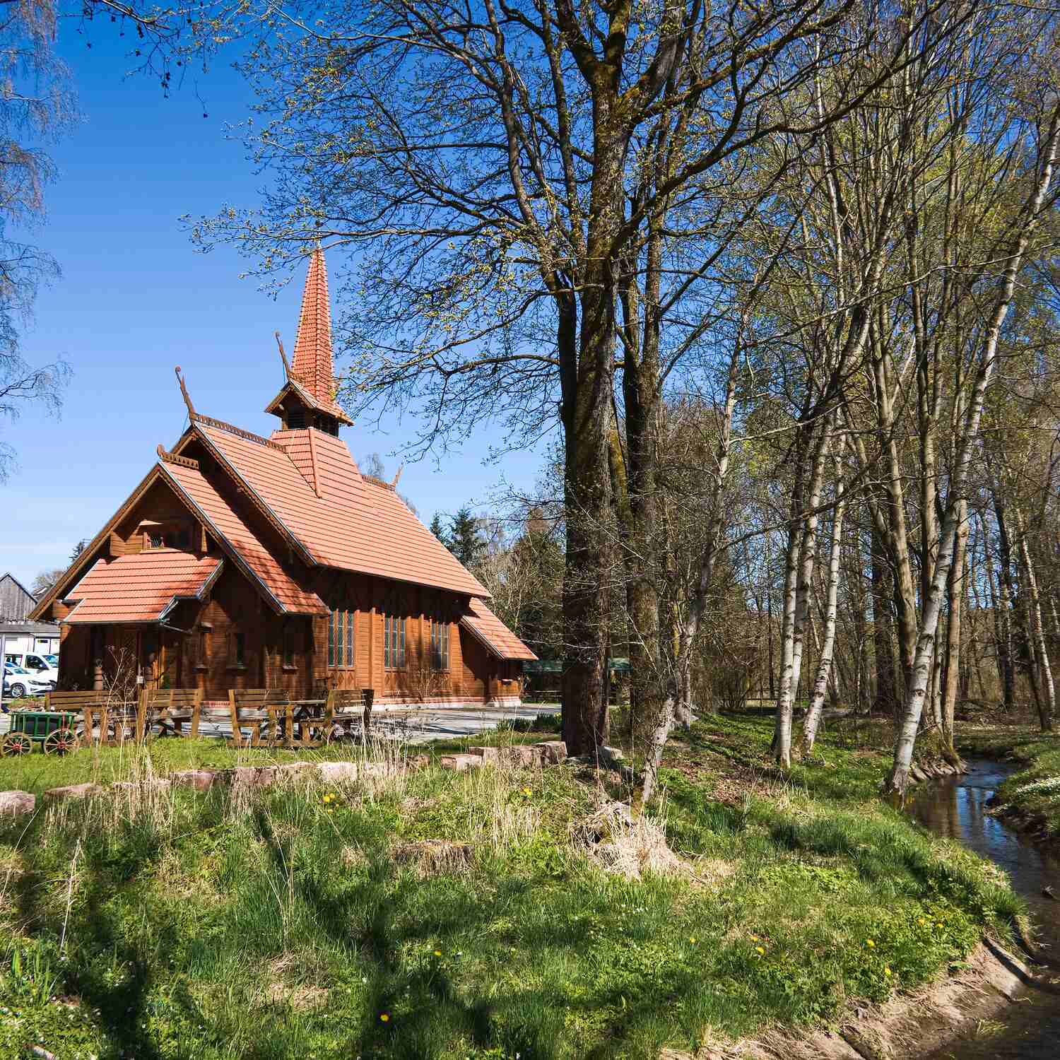 Stiege und die Stabkirche
