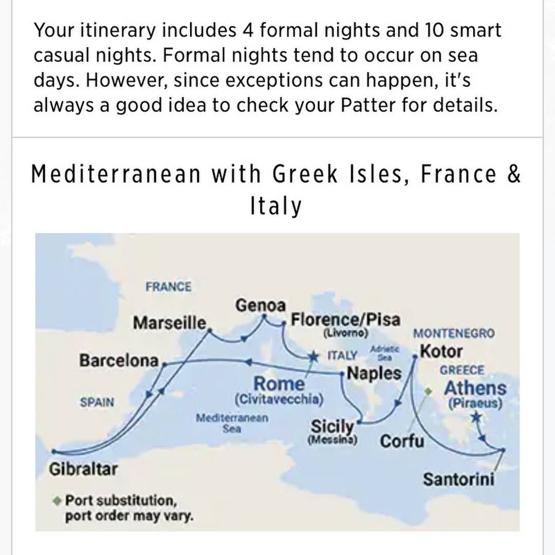 Mediterranean Cruise and Rome