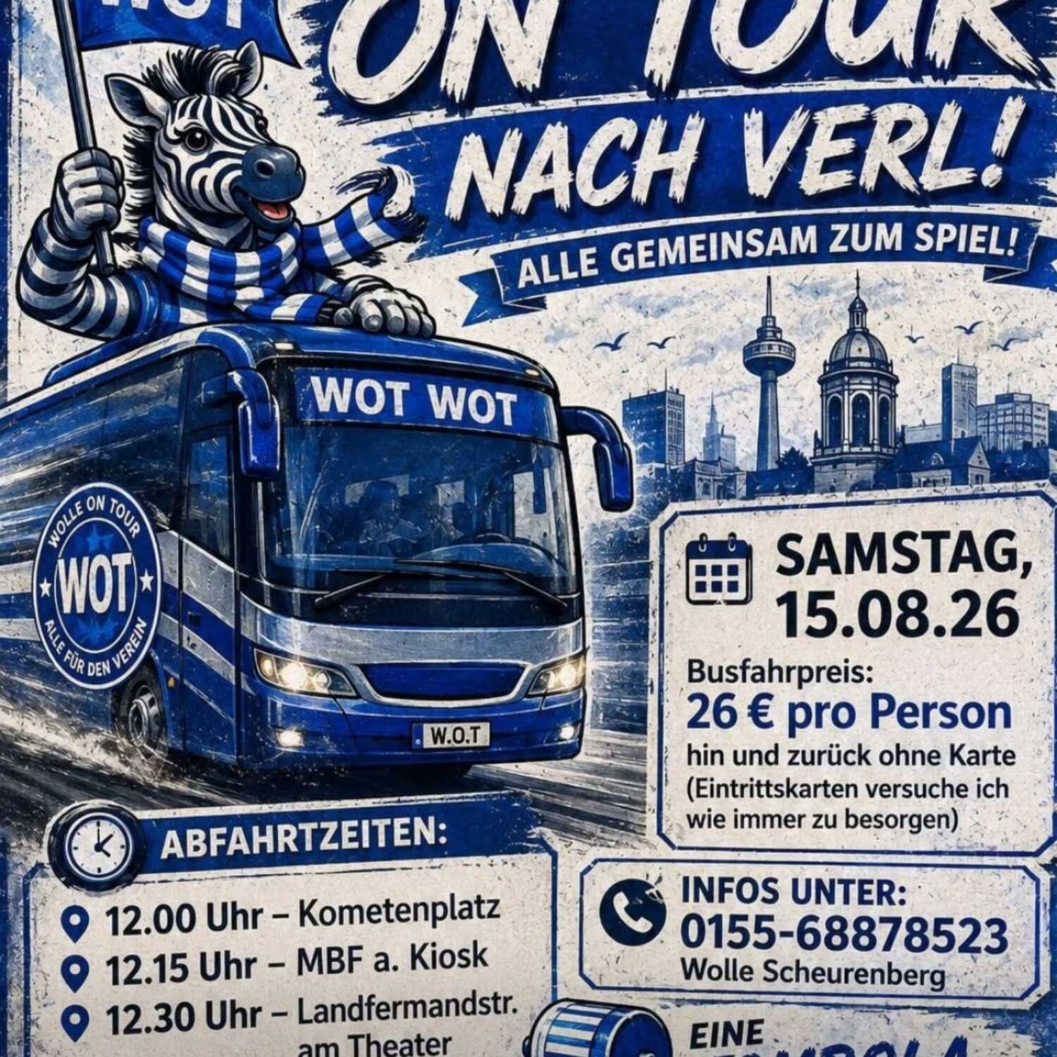 Mit den Zebras nach Verl