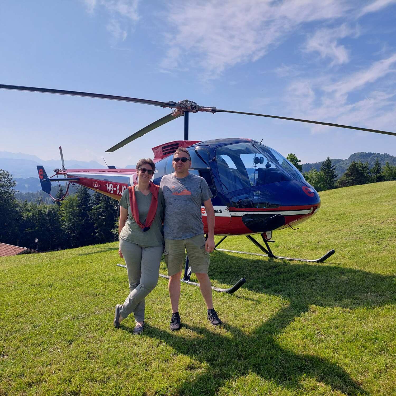 Helikopterflog mit Patrick