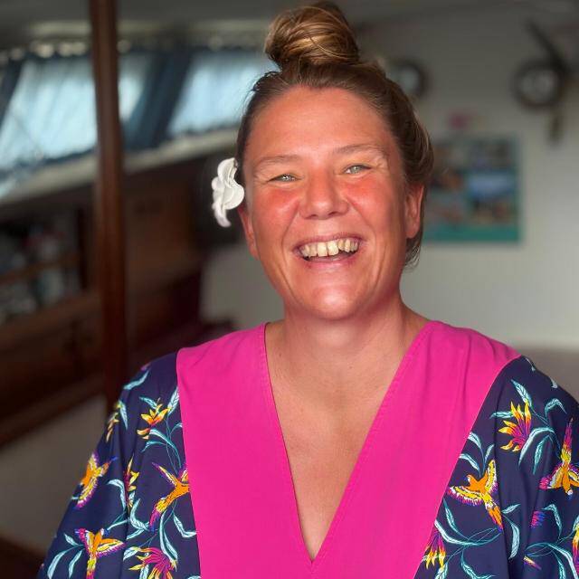 Verena auf der SY Moana