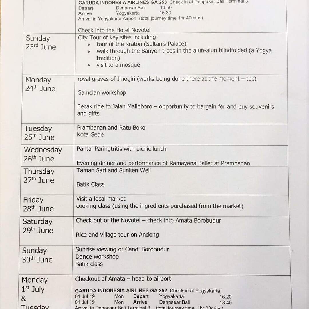 Yogyakarta Juni/Juli 2019