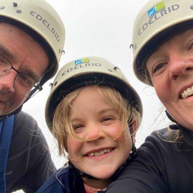 Andrea, Larry und Emilie Reid