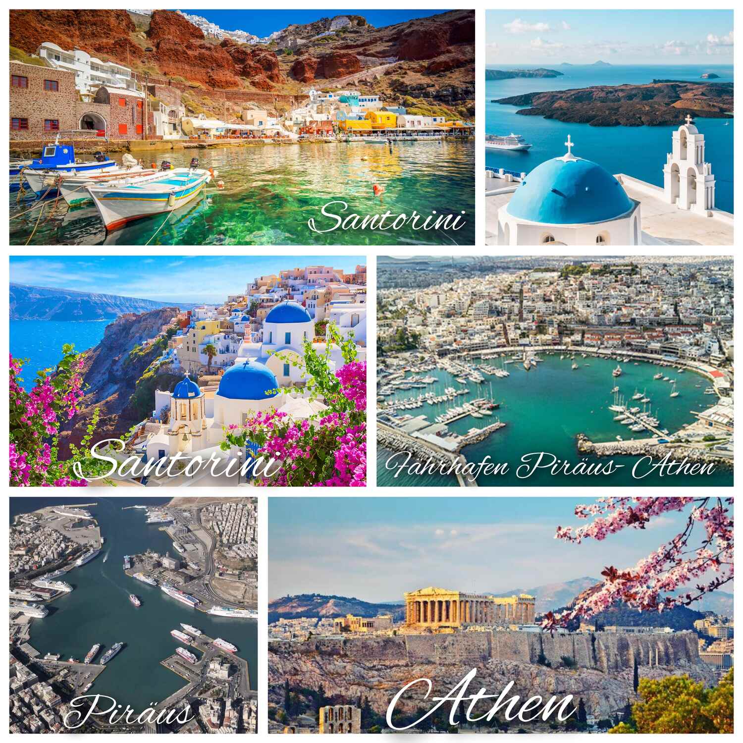 Athen und Santorini