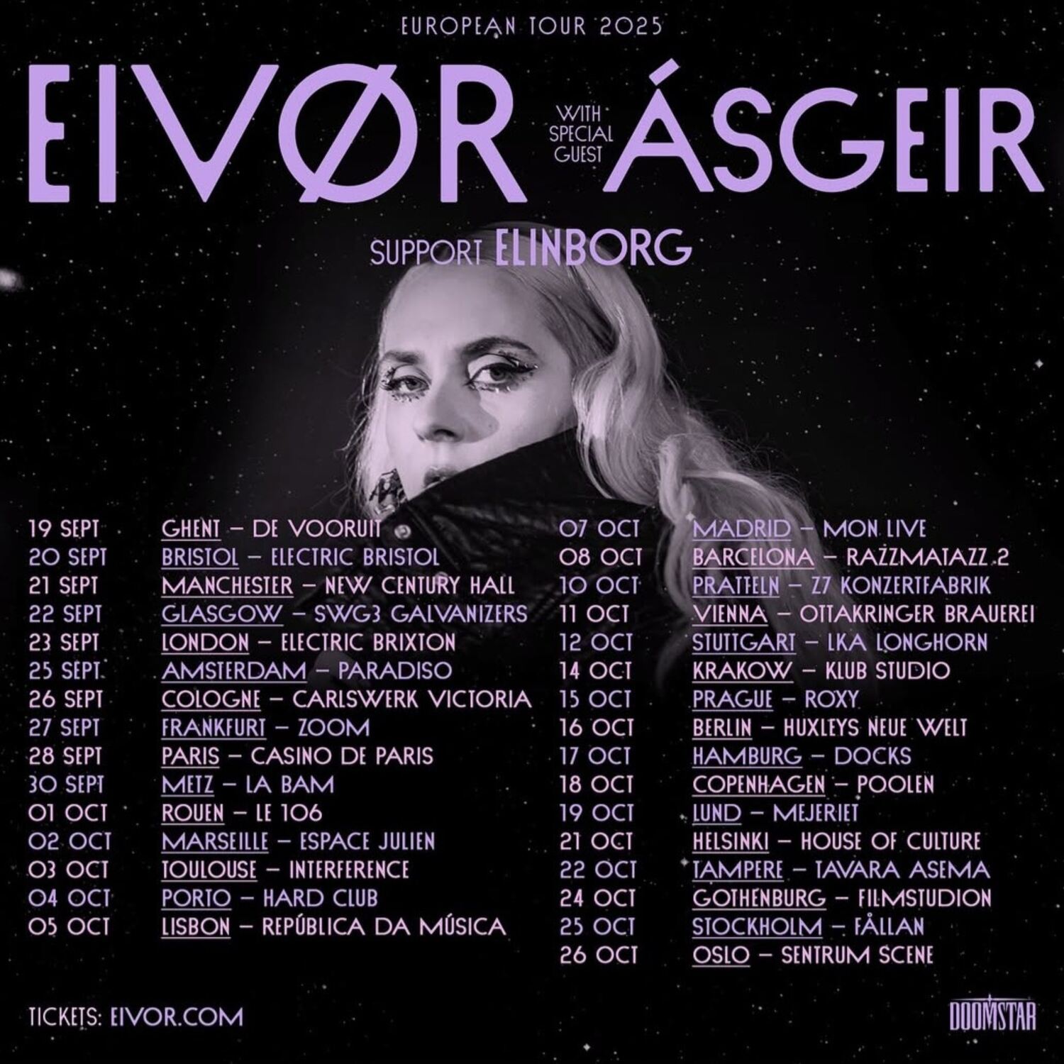 Eivør - Fall EU 2025 tour