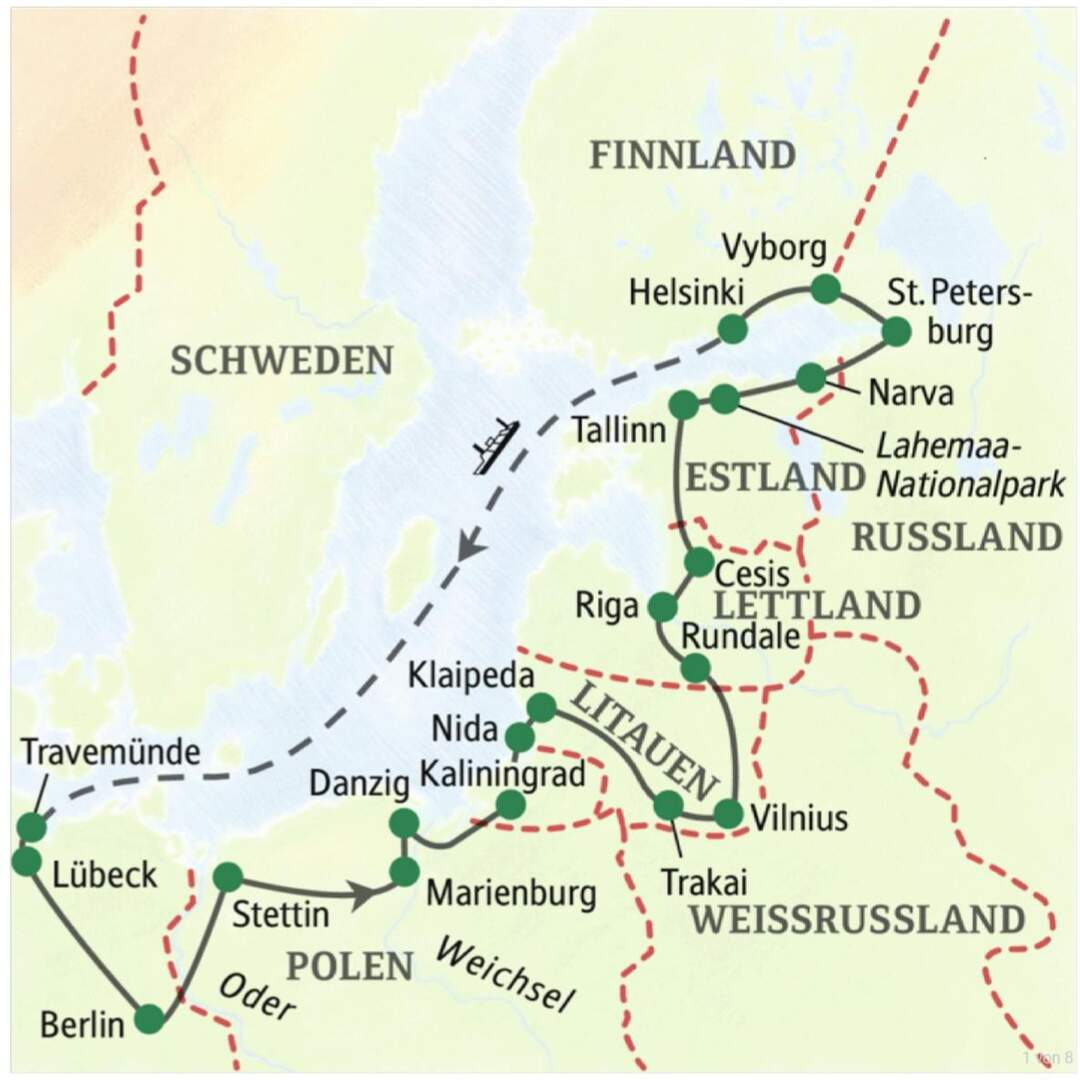 Mit dem Bus durch das Baltikum