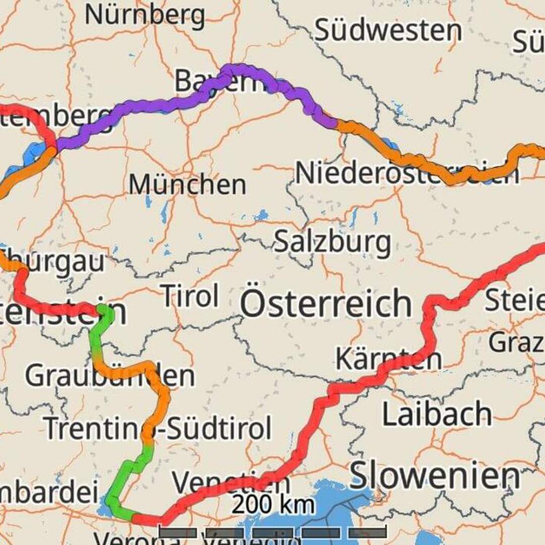 Durch die Alpen und dann links