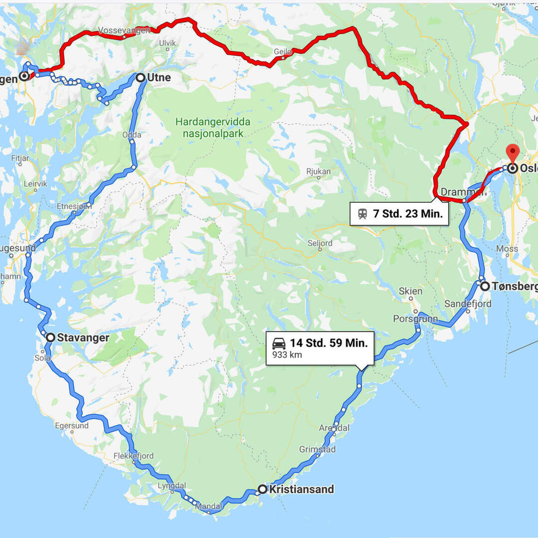 Norwegen 20.6 bis 7.7.2019
