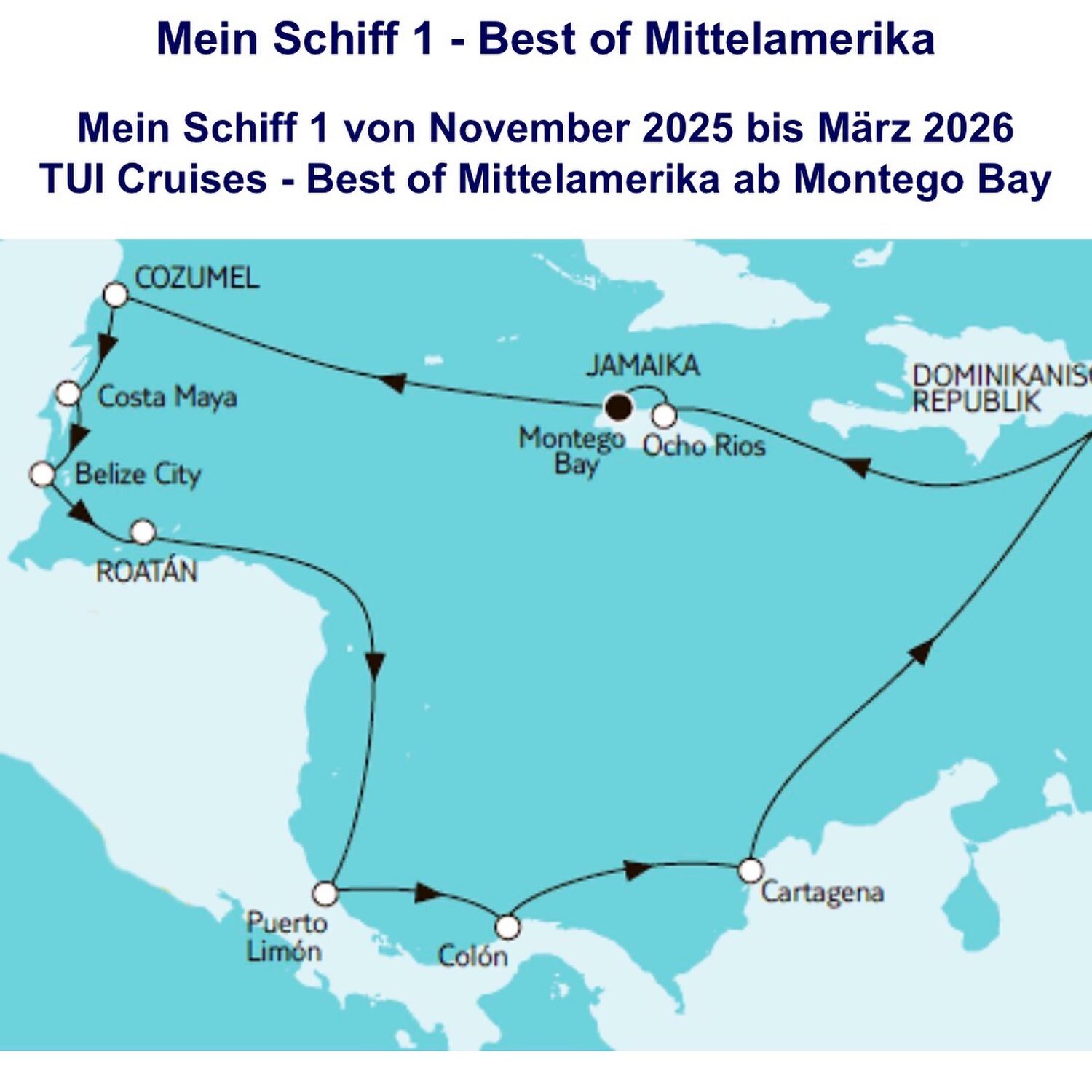 Mittelamerika mit der MS1