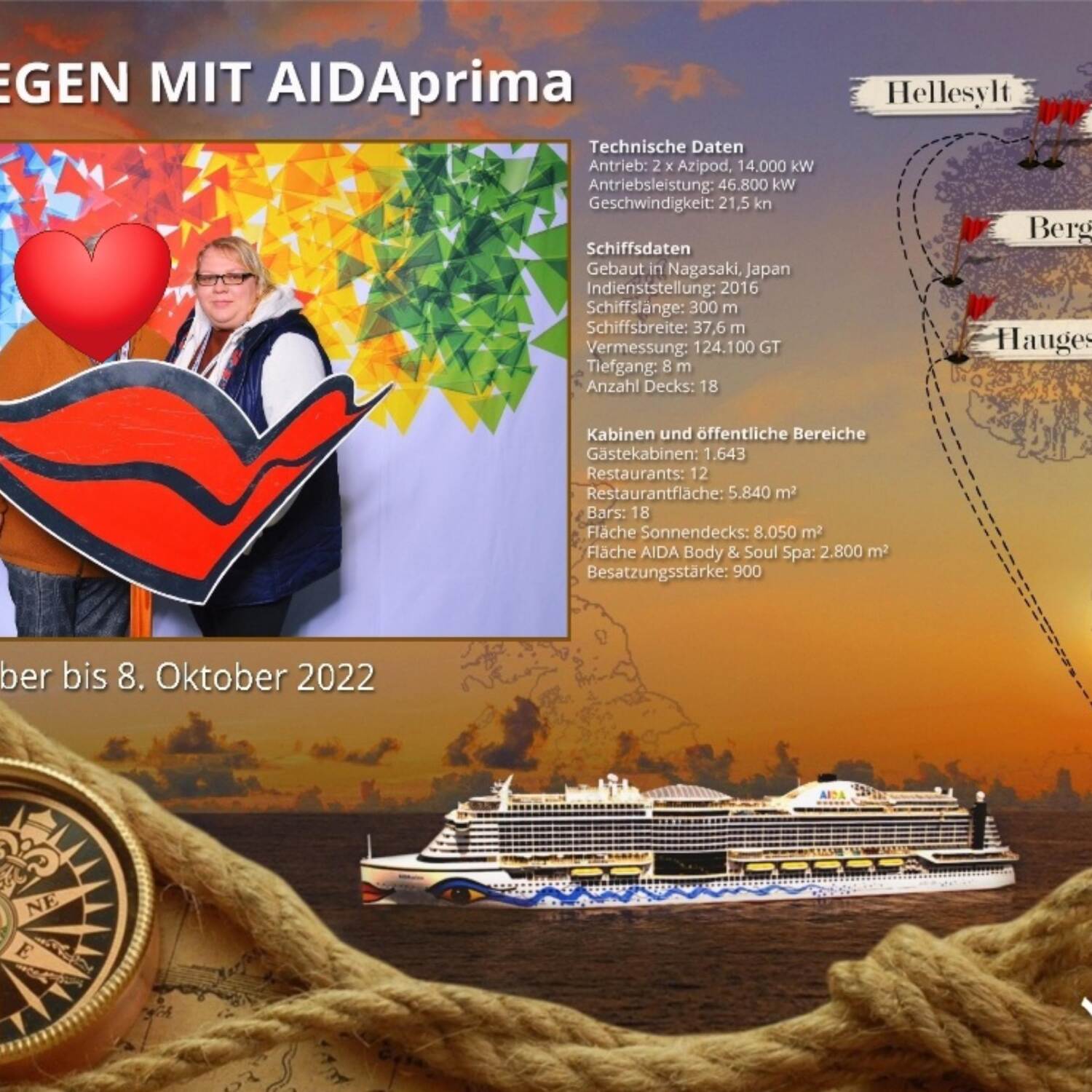 Mit AIDAprima nach Norwegen
