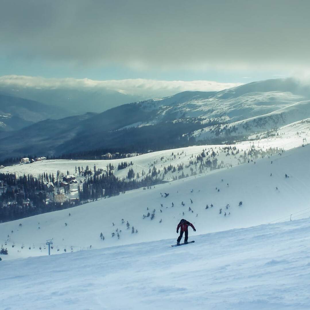 Snowboarding in Carpathians