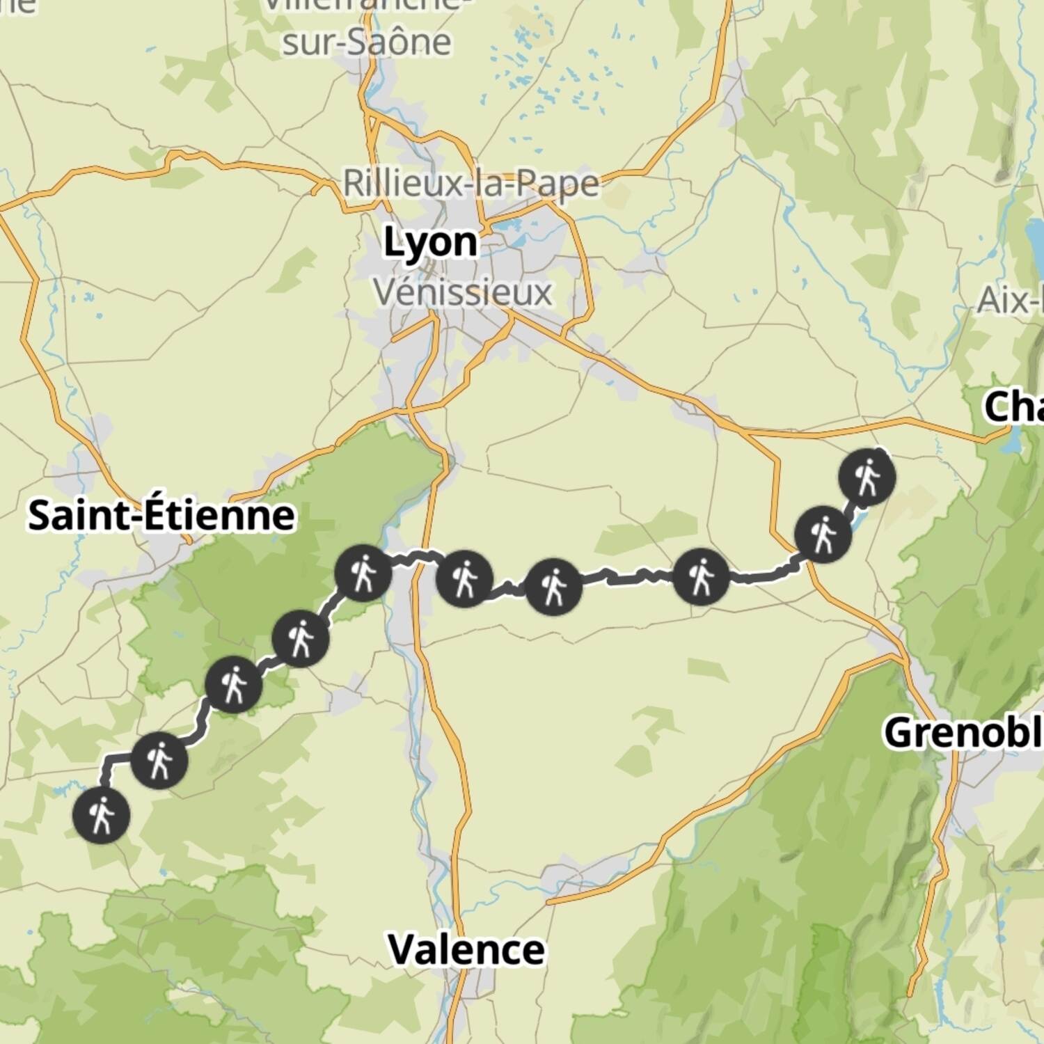 Via Gebennensis, Frankreich