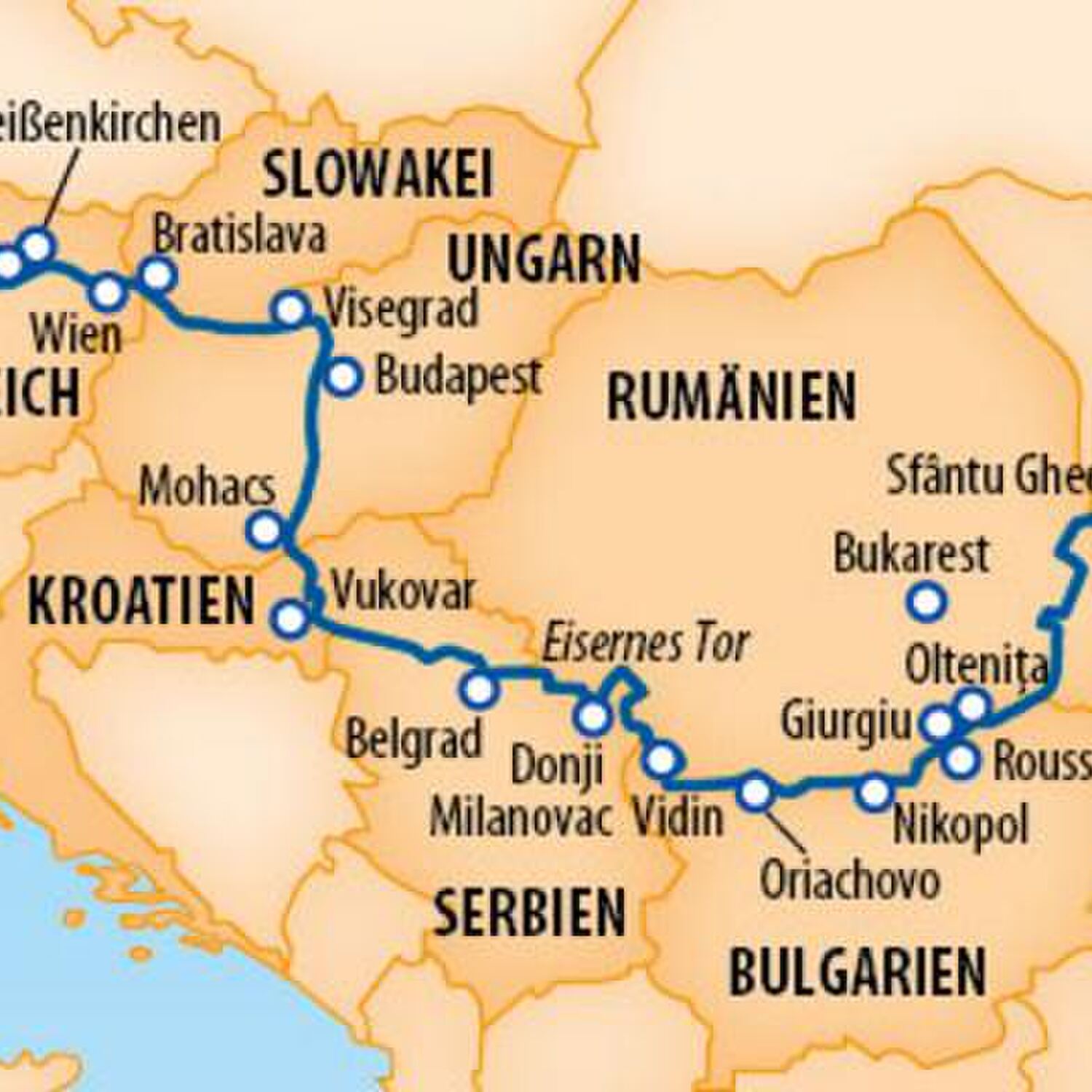 Von Passau bis ins Donaudelta