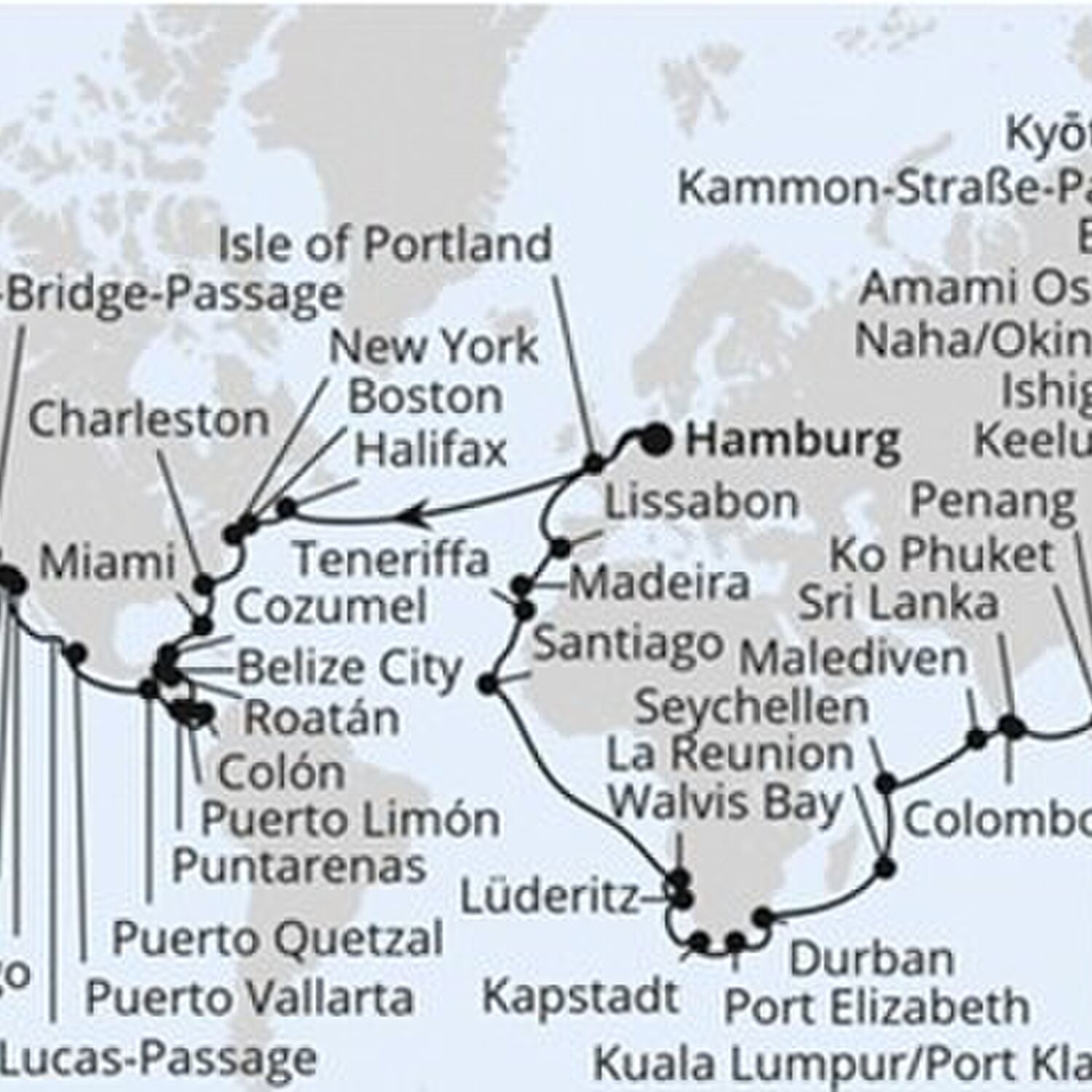 AIDA-Diva Weltreise 2025/2026