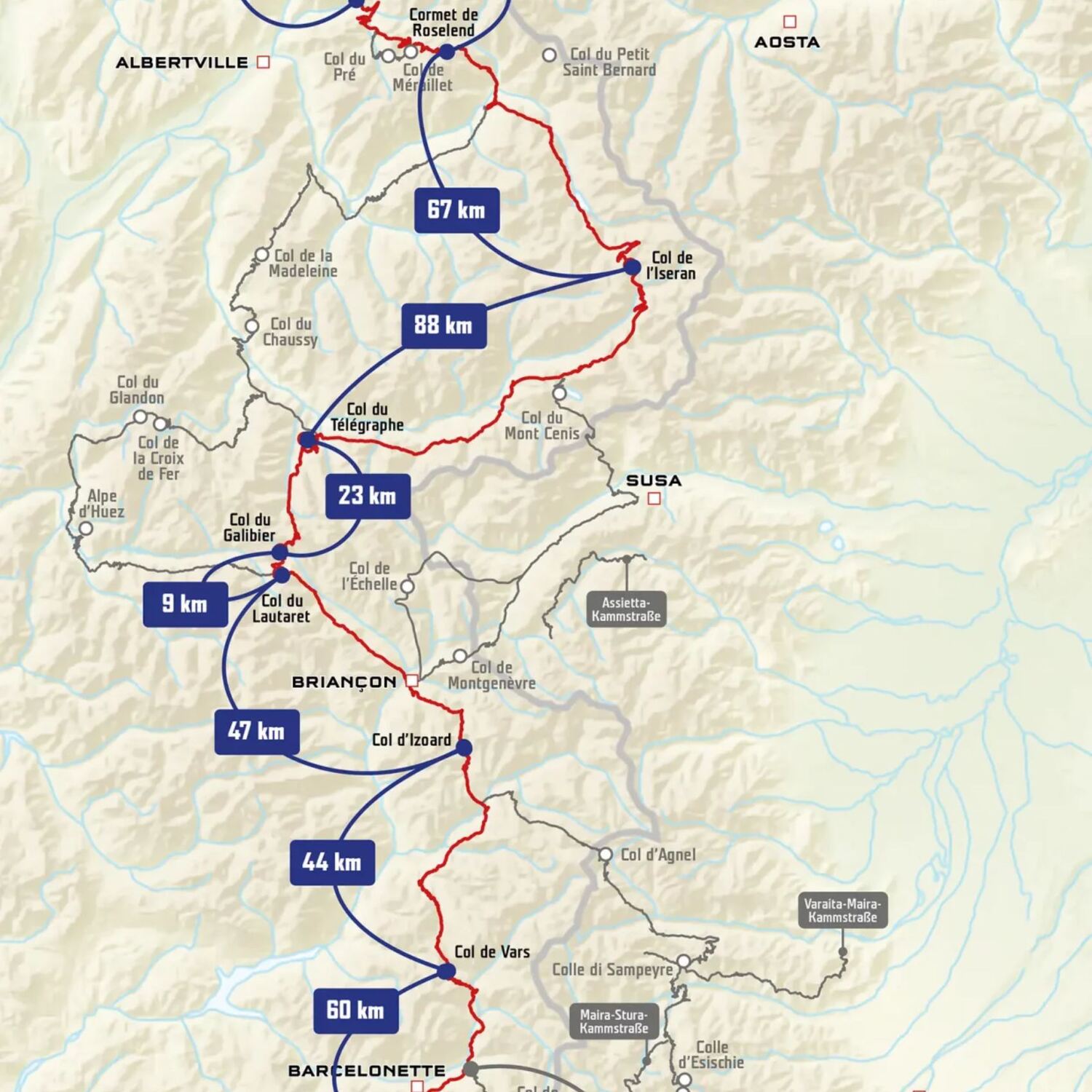 Sûr les routes des grandes Alpes