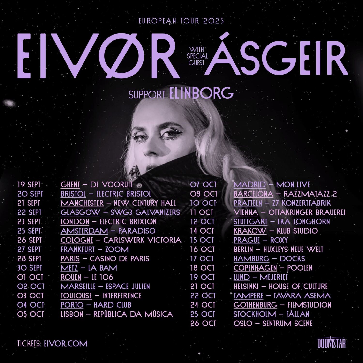 Eivør - Fall 2025 EU tour