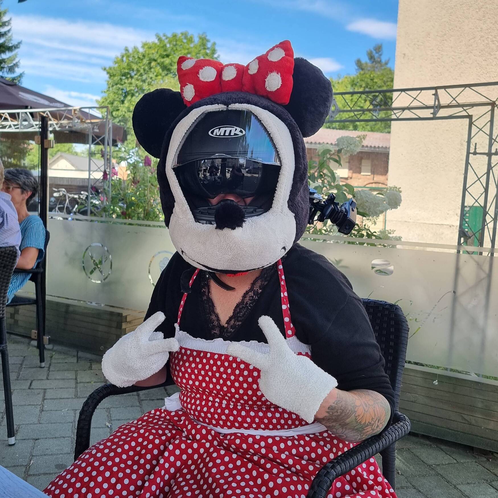Mit Minni Mouse unterwegs